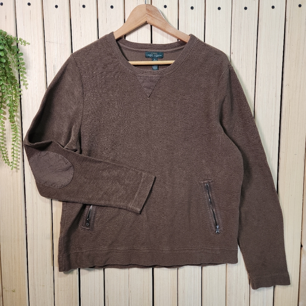 Lauren Ralph Lauren Sweater Brown Crew Neck Sweater Size L